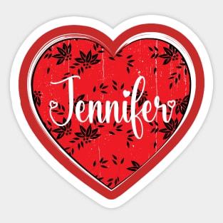 I Love Jennifer First Name I Heart Jennifer Sticker